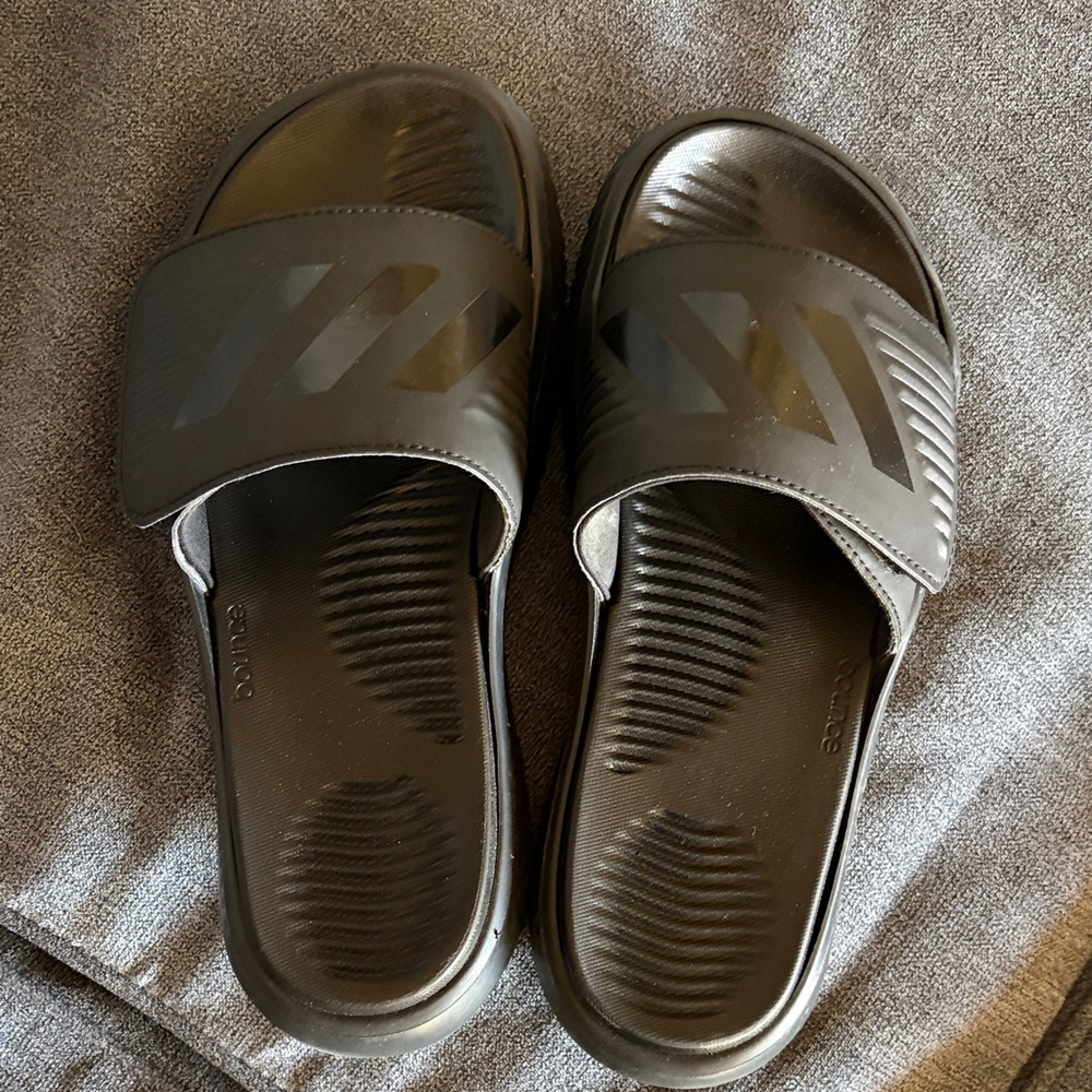 Adidas Gray Slide Sandals
